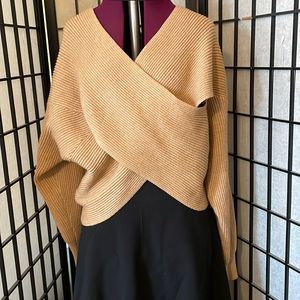 Camel Lush Criss Cross Sweater